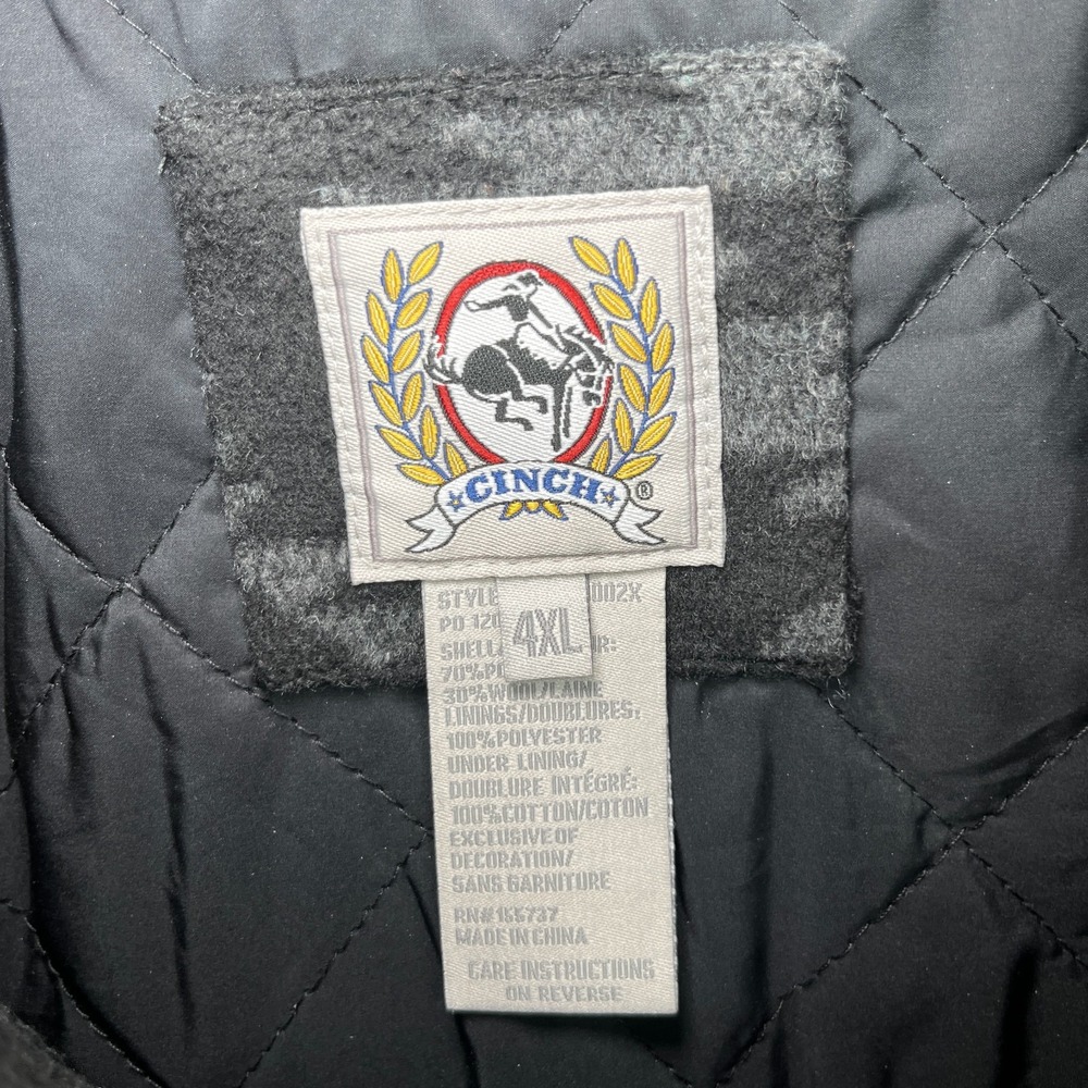 Cinch Concealed Carry Jacket Men's 4XL Black Aztec Wool Blend Cowboy Western EUC - Picture 5 of 16